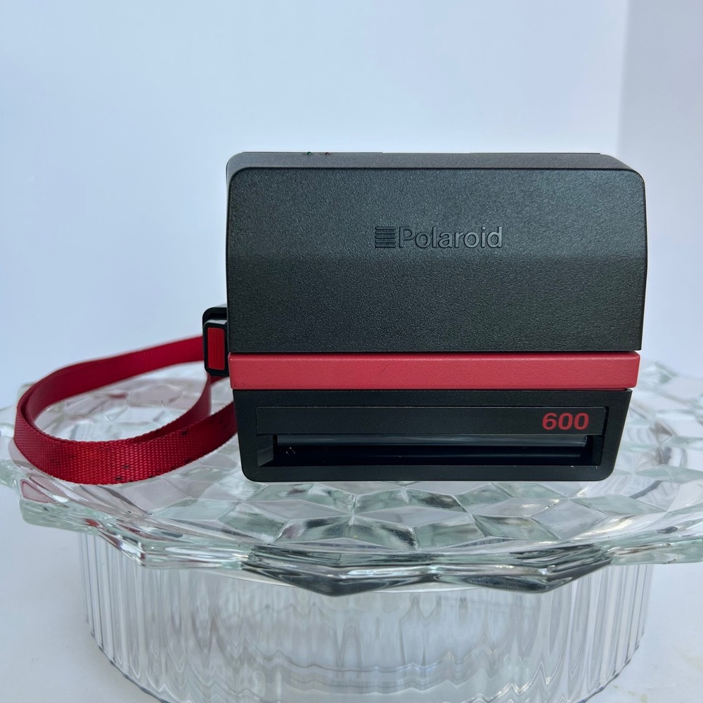Vintage Polaroid Cool Cam 600 Instant Film‎ Camera Red Strap Photography
